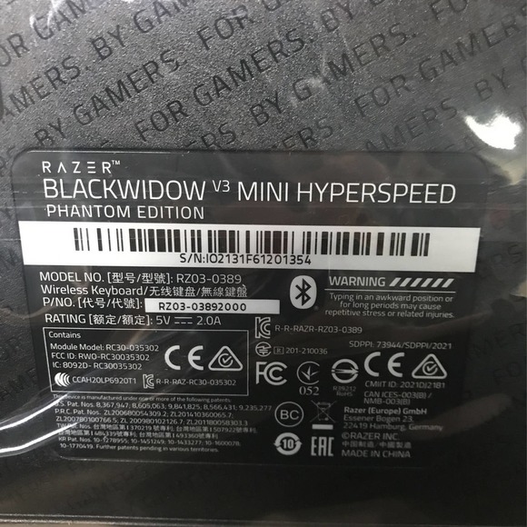 BlackWidow V3 Mini Hyperspeed Phantom Edition 65% Wireless Gaming Keyboa… - Picture 9 of 10